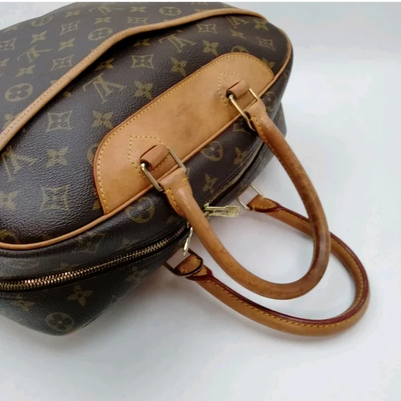 Louis Vuitton Deauville Brown Monogram Handbag- AUTHENTIC - Picture 4 of 10